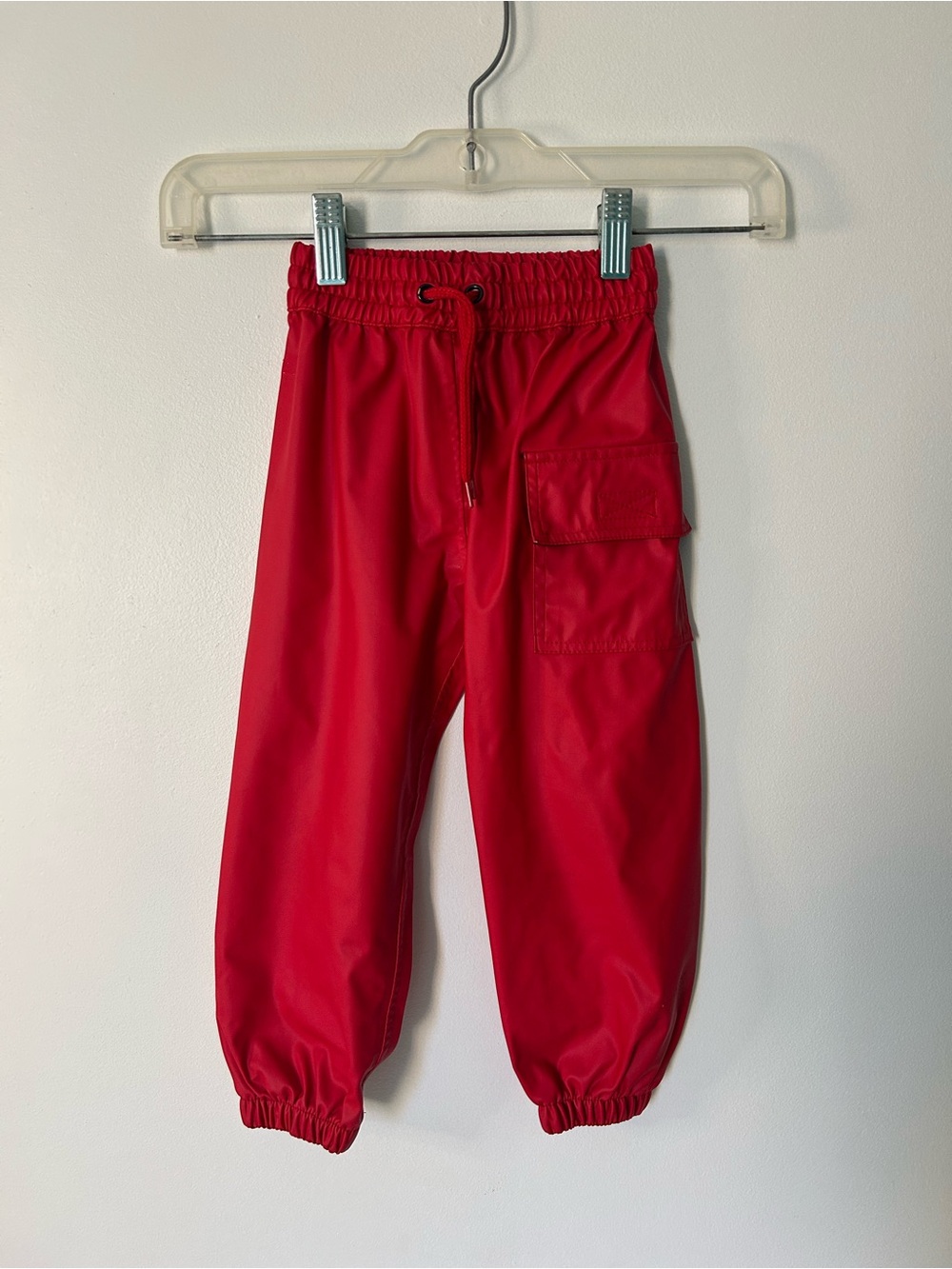 Hatley Red Cargo Waterproof Rain Pants for Kids